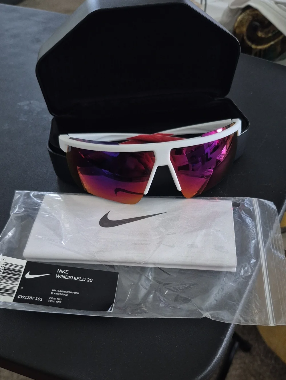 Nike Windshield 2.0 White Frame Sunglasses With Original Case And Booklet